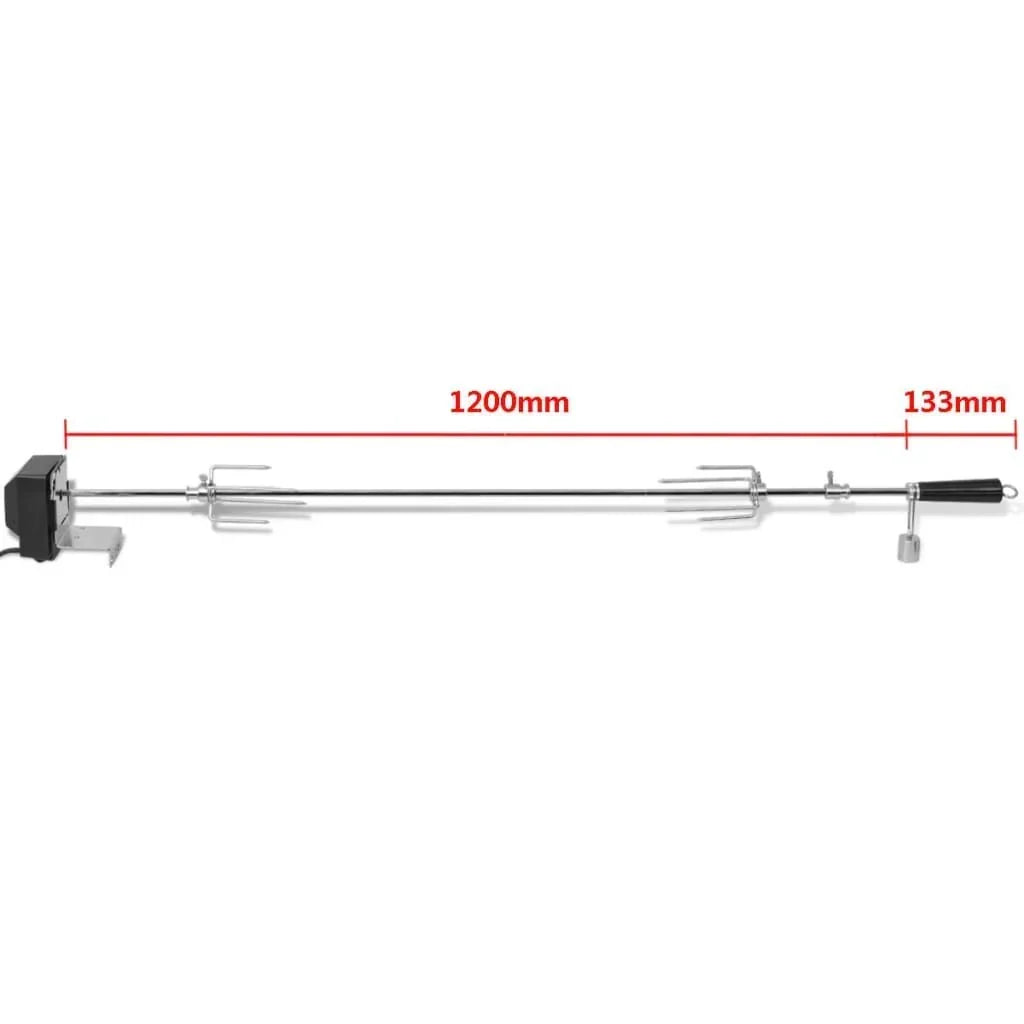 Rożen do pieczenia i grillowania z silnikiem stalowy 1200 mm vidaXL