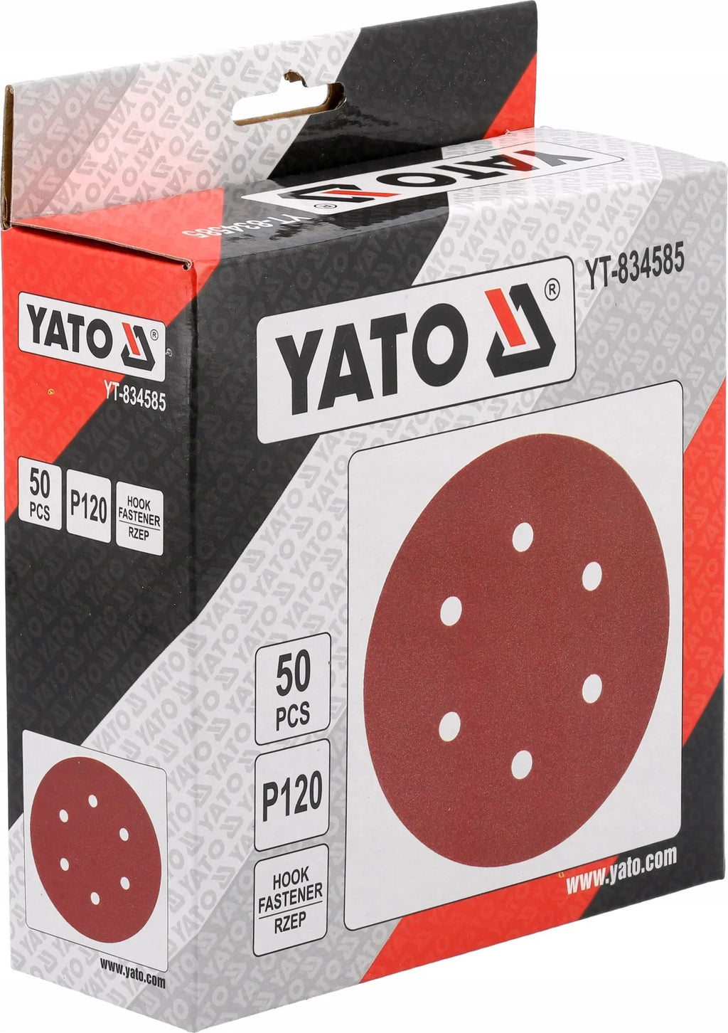 ORBITAL SANDER 150MM 350W WITH SPEED CONTROL + P120 DISCS 50 pcs. YATO
