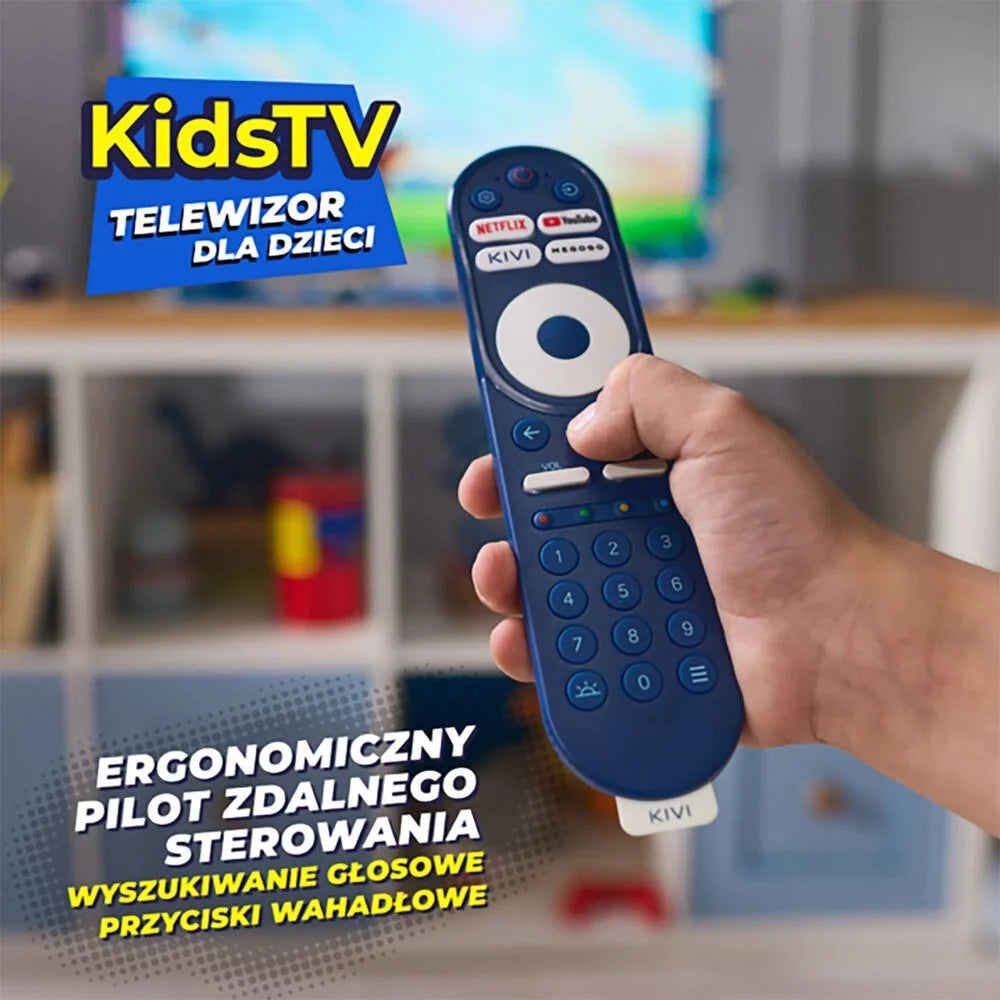 32-calowy telewizor dziecięcy KIVI KidsTV, LED, Full HD, niebieski