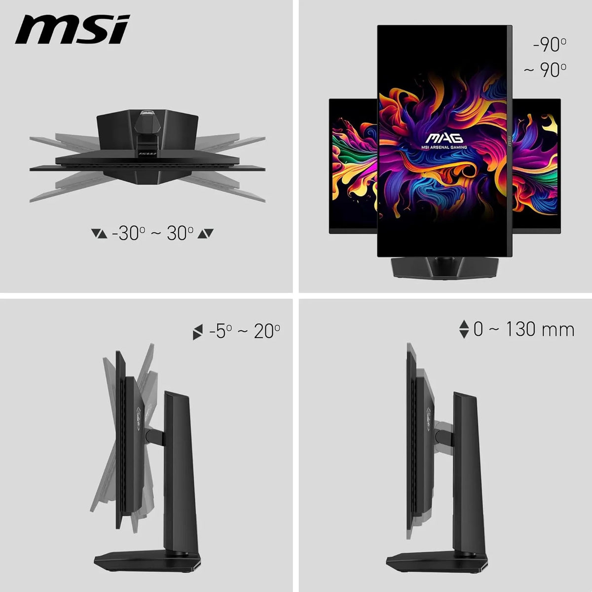MSI MAG 273QP QD-OLED X24 Gaming Display 26,5" WQHD - Panel Quantum Dot OLED 2560 x 1440, 240Hz / 0,03ms, 99.1% DCI-P3, XXL) E≤2, DisplayHDR True Black 400 - DP 1.4a, HDMI 2.1.