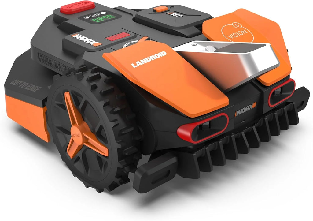 Robot koszący WORX Landroid Vision S250 WR202E do ogrodów o powierzchni do 250 m² – inteligentna kosiarka automatyczna bez przewodu granicznego – WiFi i Bluetooth – aktywne unikanie przeszkód z
