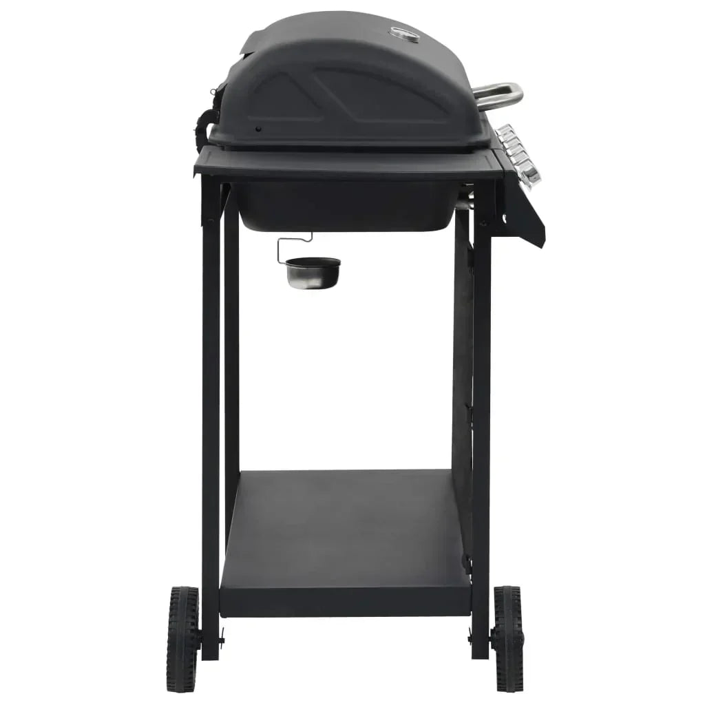 2026 Czarny, stalowy grill gazowy V3794 z 6 palnikami
