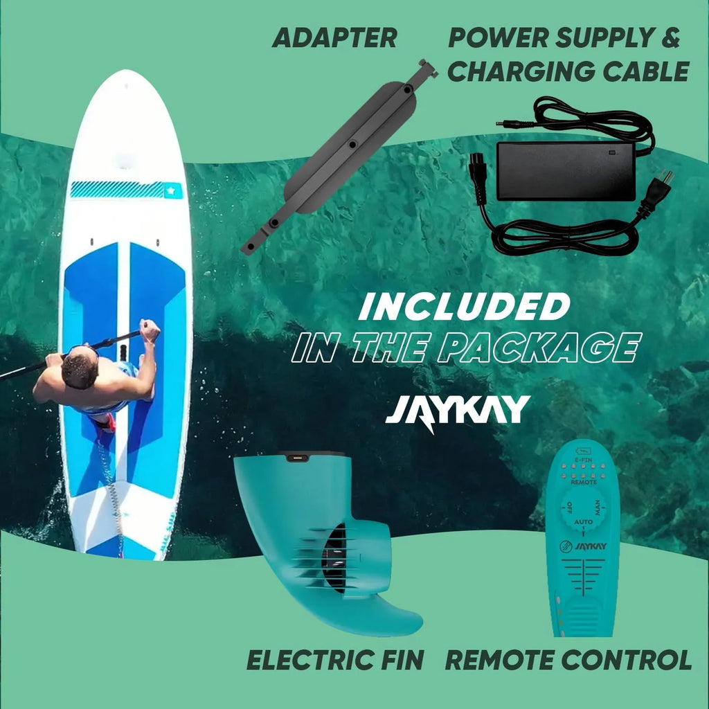 JayKay Sup E-Fin | Płetwa elektryczna do desek SUP, kajaków i windsurfingu | do 6 godzin działania