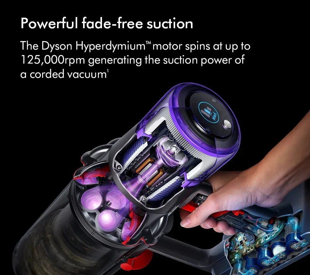 2026 Dyson V11 Extra Bezprzewodowy Odkurzacz Pionowy – Do 60 minut pracy – Wykończenie niklowo-czerwone