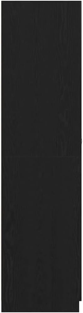 vidaXL Szafa Dąb Czarny 90x52x200 cm Sklejka, Nowoczesne Przechowywanie do Salonu, Szafa Prostokątna, Efektywny Organizer, Eleganckie i Oszczędzające Miejsce Rozwiązanie