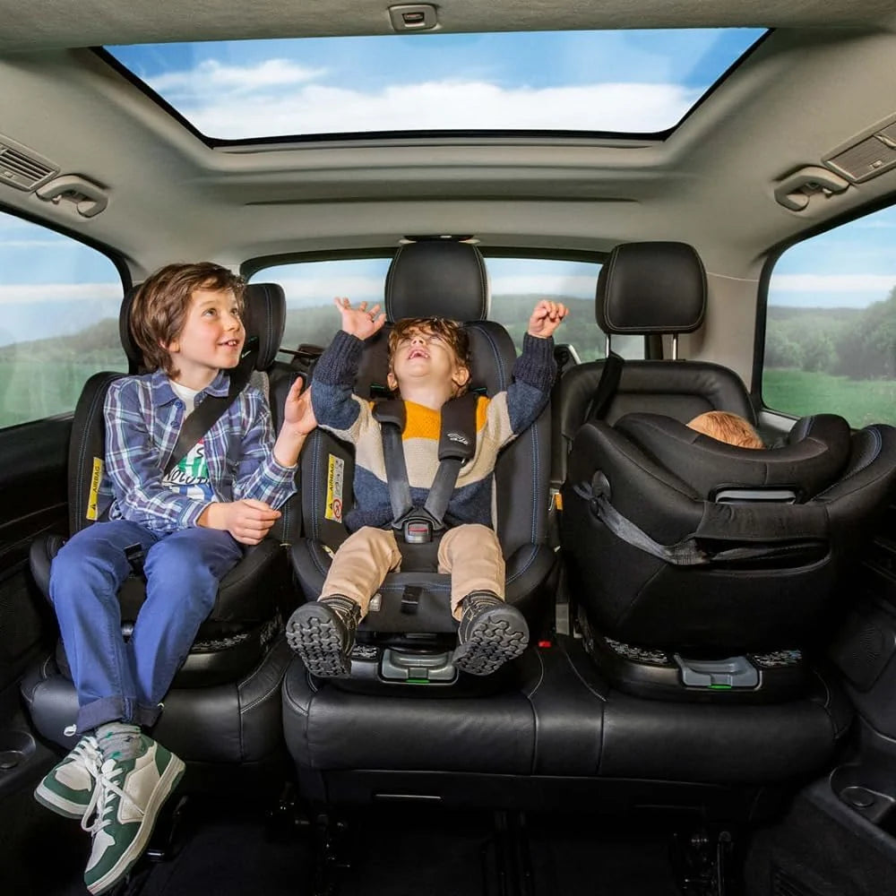 Chicco Unico EVO I'Size Classic, Fotelik Samochodowy ISOFIX dla Niemowląt i Dzieci od 40 do 150 cm, Grupa 0123 od Urodzenia do 12 Lat, Obrotowy 360°, Reduktor, Regulowany i z Ochroną Boczną, Czarny