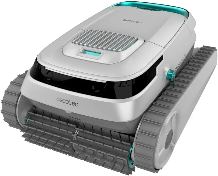 Robot sprzątający do basenu Cecotec Conga Pooldroid 5000 TotalClean Pearl, czyści dno, ściany i linię wodną. Powierzchnia do 100m2, maksymalne nachylenie 90º, systematyczne czyszczenie, czas pracy 100min, pojemność 4L