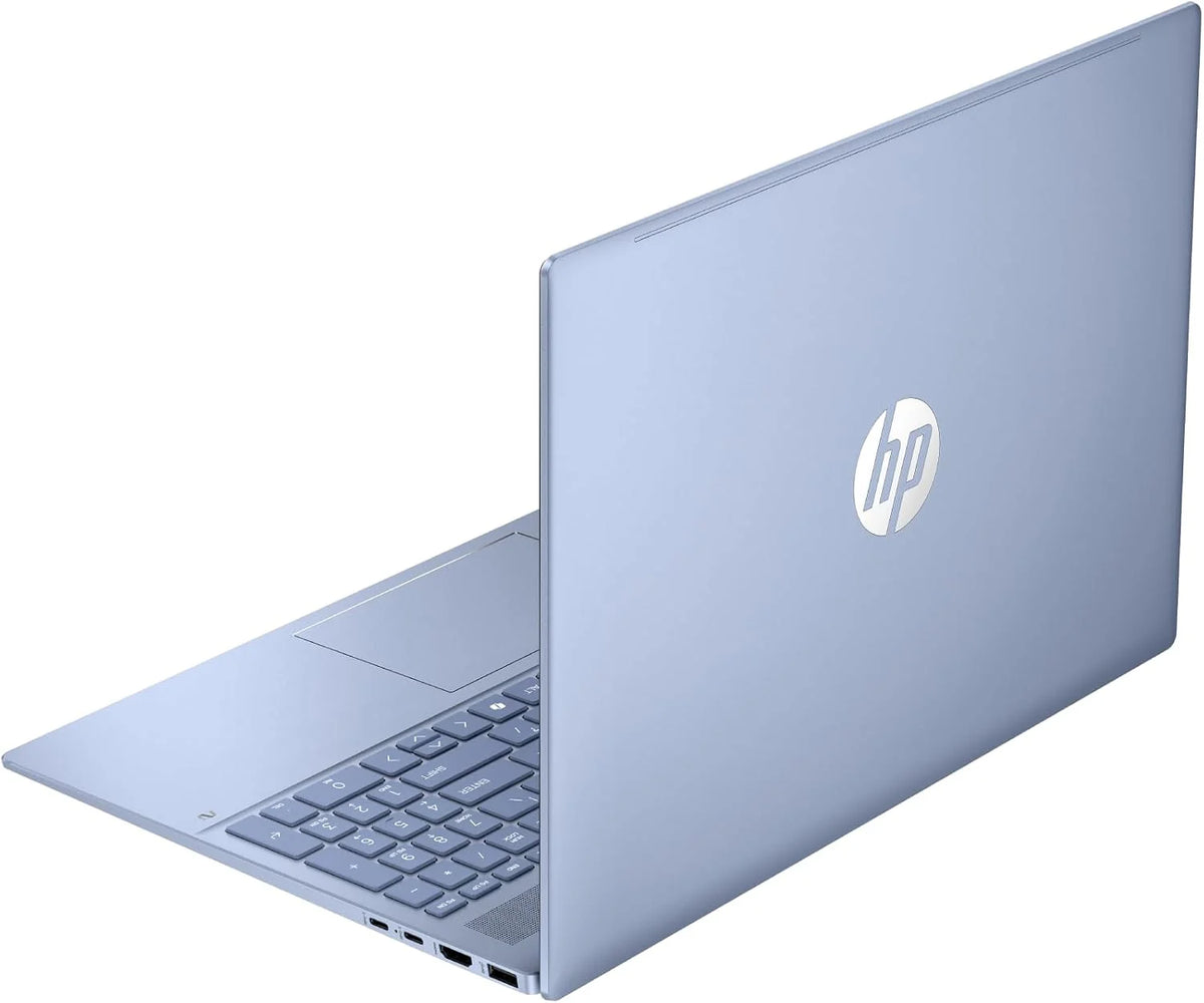 HP OmniBook 5 16″ OLED, Laptop (procesor AMD Ryzen AI 7 350, 32 GB RAM, 1 TB SSD, grafika AMD Radeon 860M, Windows 11 Home) Niebieski - Klawiatura QWERTY hiszpańska
