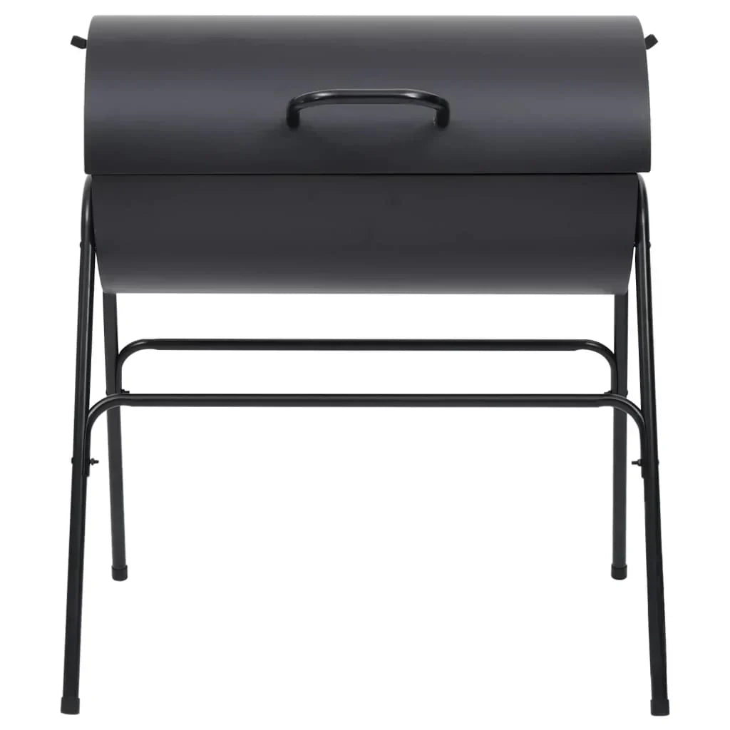 2026 Grill z 2 czarnymi rusztami do gotowania – Przenośny grill o wymiarach 80x95x90 cm ze stali
