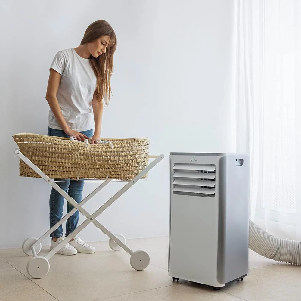 Przenośny klimatyzator Cecotec ForceClima 9100 z pilotem. 9000 BTU, niskie zużycie energii, wyświetlacz LED, 4 tryby, 2 prędkości, zasięg 20-25m2