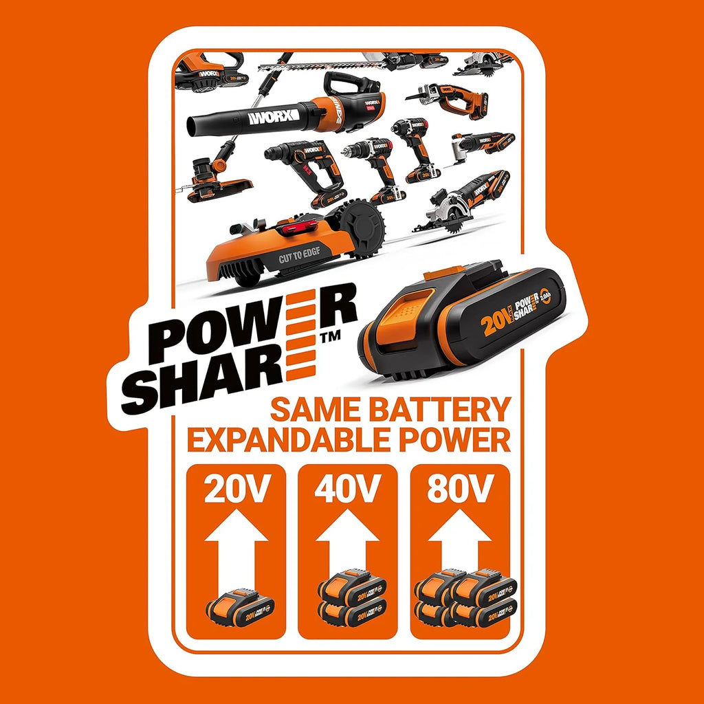 WORX WG584E Dmuchawa do liści 40V (220V) 145km/h, 40 V