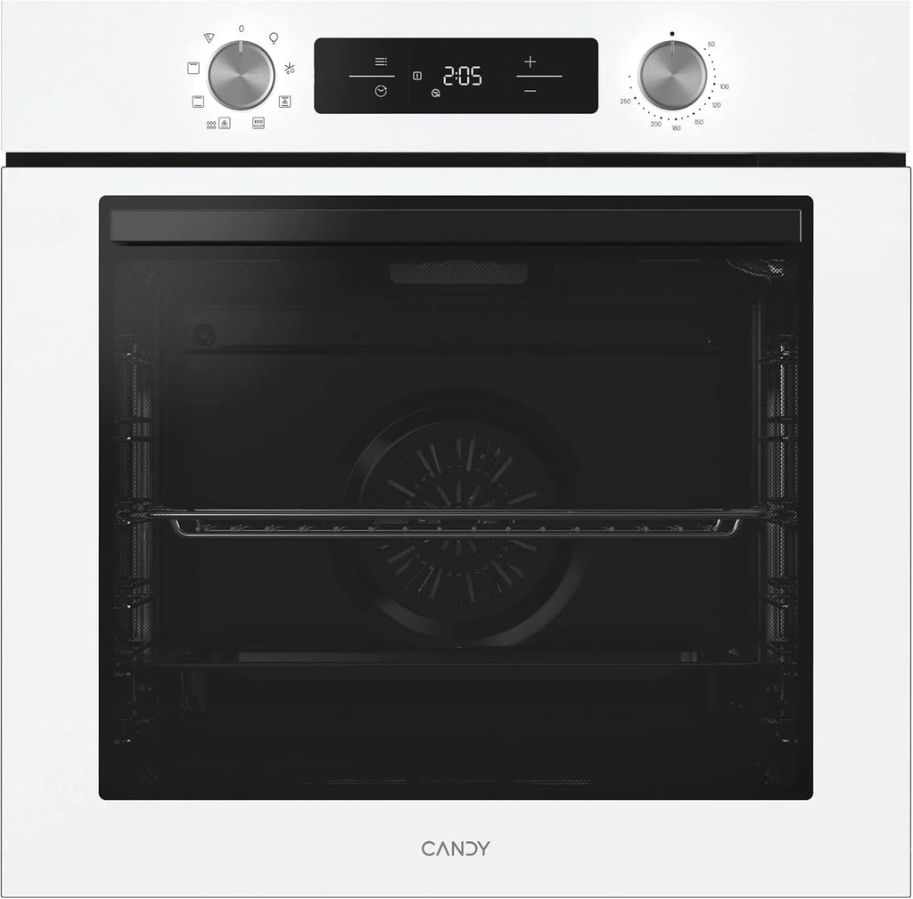 Candy Bake 600 CA6 N3T1HTW Piekarnik Wielofunkcyjny, 78L, Przepisy przez aplikację hOn, 1 Taca i 1 Ruszt, Czyszczenie Hydrolityczne, Konwekcja + Wentylator, 9 Funkcji, Ready UX, Biały