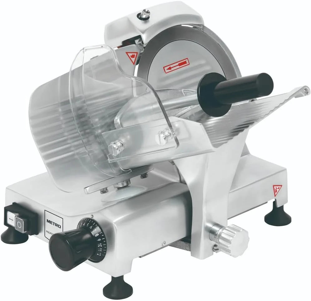 METRO PROFESSIONAL Krajalnica GFS3019, ostrze 19,5 cm, grubość cięcia 0-12 mm, 120 W, aluminium anodowane, srebrna