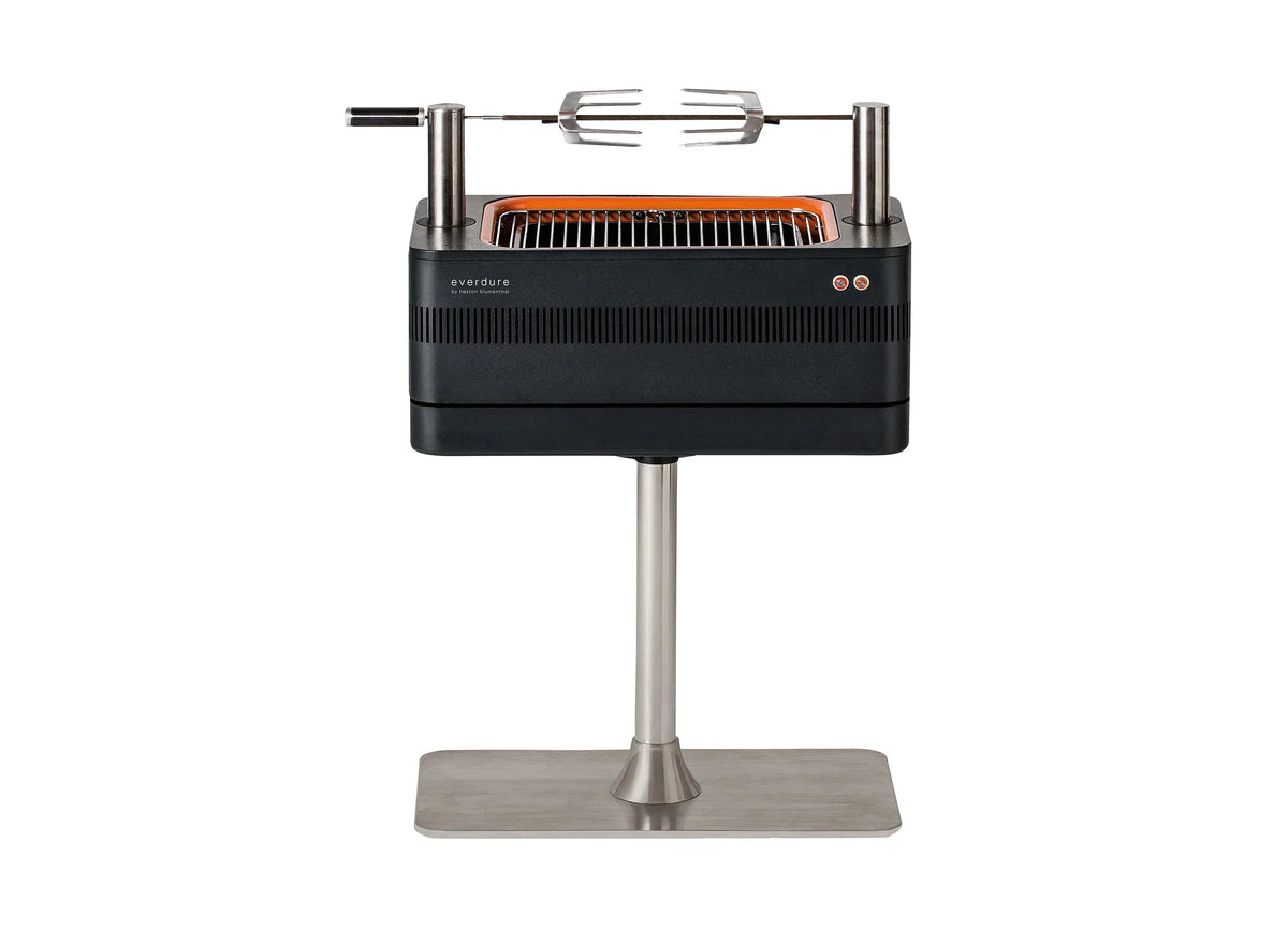 2026 Grill Węglowy z Zapłonem Elektrycznym – Szybkie Rozpalanie Płomieniem 1400W Fast Flame Ignition™ – Zawiera Rożen Obrotowy (15 kg) i Stojak