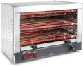 LACOR 69173 Poziomy Opiekacz Elektryczny z Podwójnym Rusztem, Szary, 3600 W