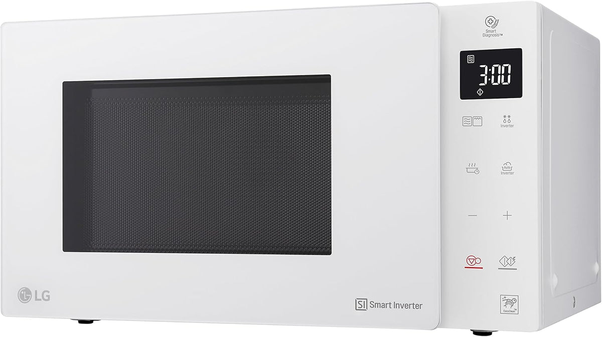 LG MH6535GIS Kuchenka mikrofalowa z technologią Inverter i kwarcowym grillem, pojemność 25 litrów, moc 1000 W, programy automatyczne, regulowane poziomy mocy dla optymalnego gotowania i funkcja EasyClean, czarna