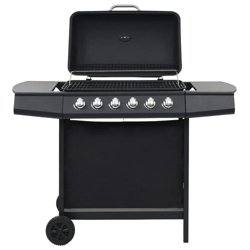 2026 Czarny przenośny grill gazowy z 6 palnikami ze stali V3794