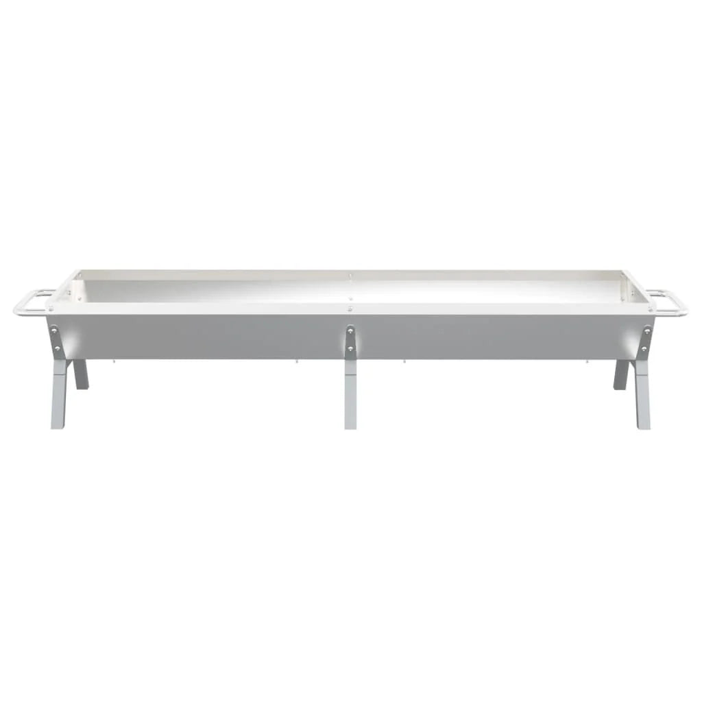 Taca grillowa, stal nierdzewna, srebrna, 158x42x31 cm, Vidaxl
