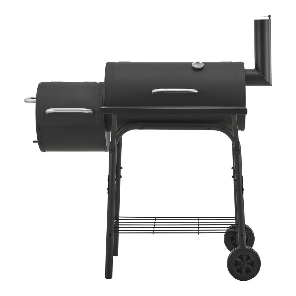 Grill Węglowy Arielli z Wędzarnią 115 X 110 X 64 Cm - Czarny [casa.pro]