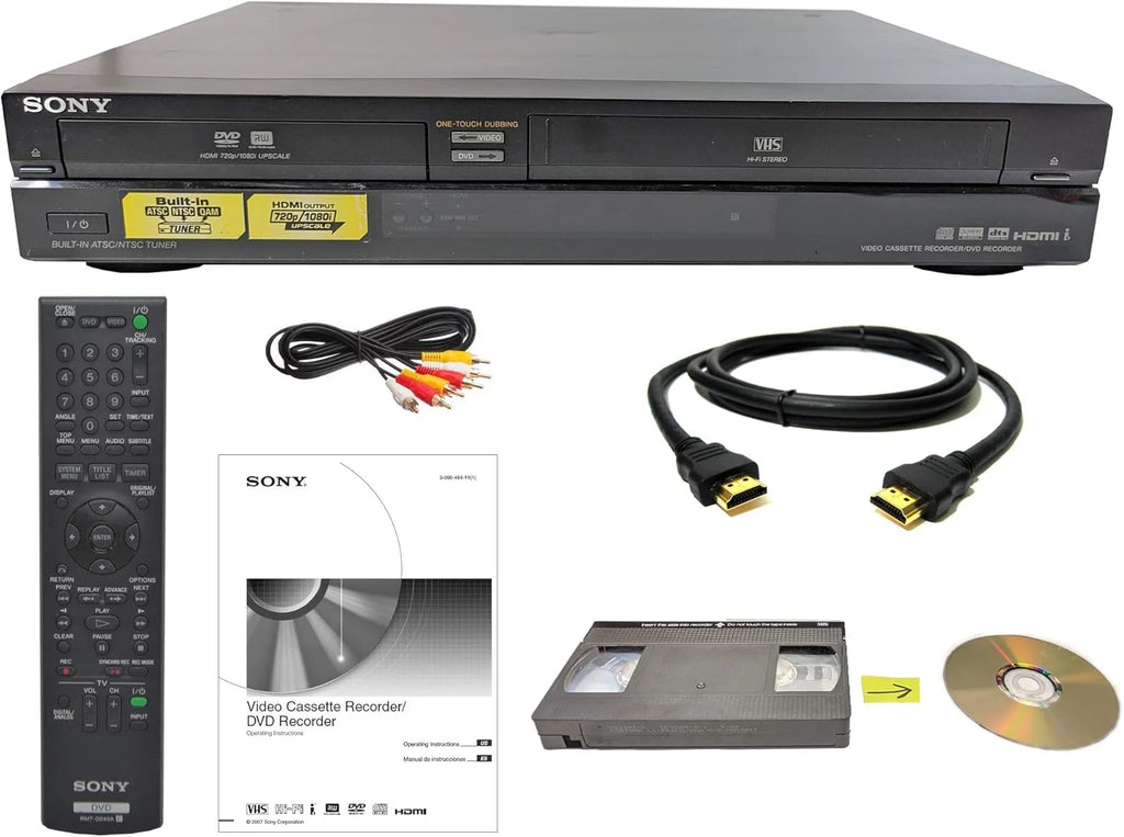 Zestaw VHS na nagrywarkę DVD VCR z pilotem, HDMI