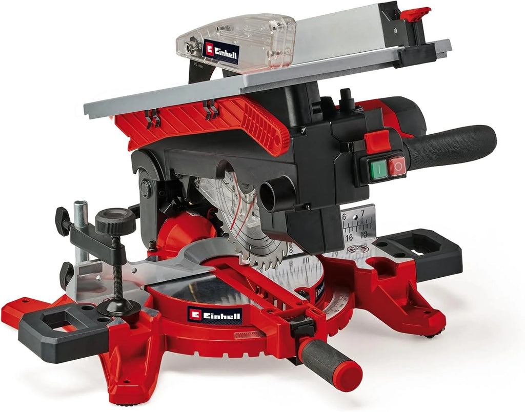 Einhell Ukośnica i pilarka stołowa TE-MS 216 T (1500W, tarcza Ø216mm, szerokość cięcia 120mm, głębokość cięcia 55mm, z laserem liniowym, funkcja piły stołowej)