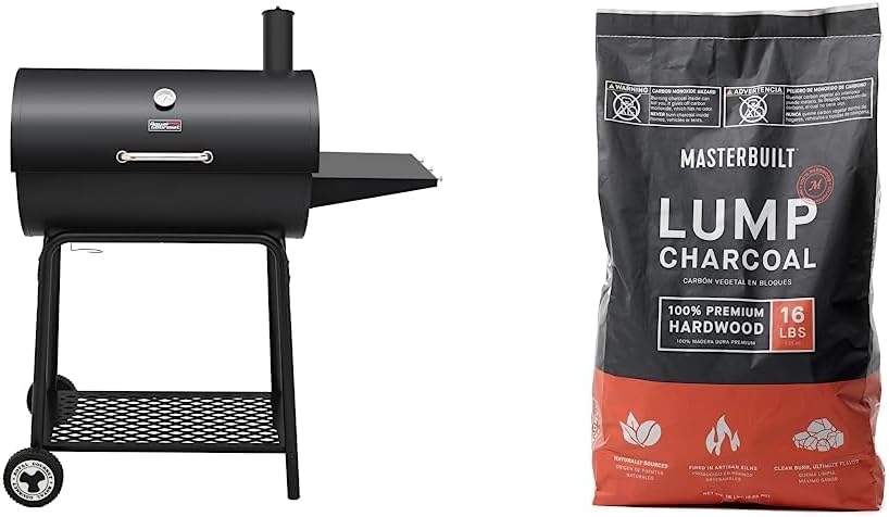 2026 Royal Gourmet CC1830 30-calowy grill węglowy ze składanym stolikiem bocznym, grill zewnętrzny z rusztem o powierzchni 4045 cm² do ogrodu, na patio i imprezy, czarny