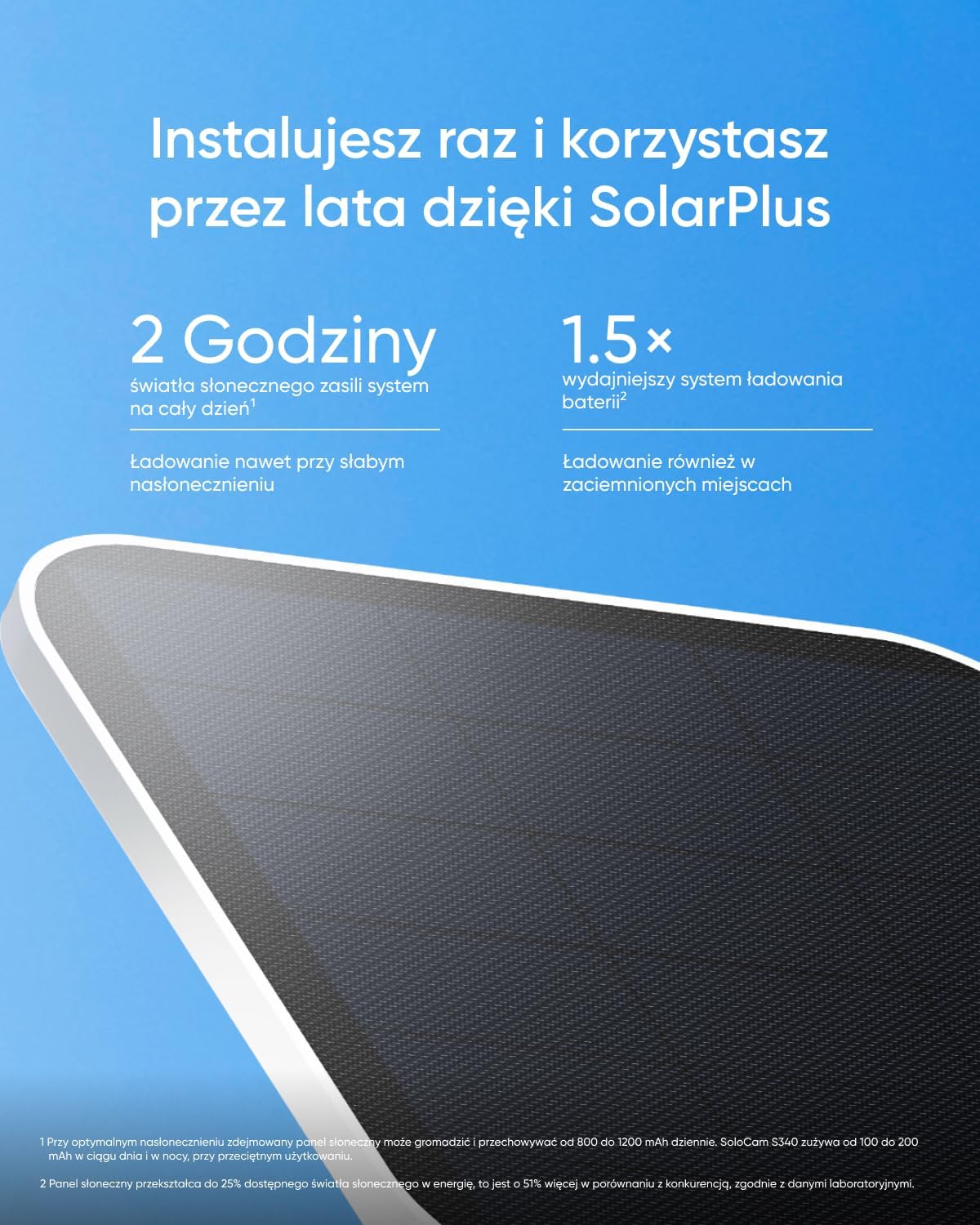 eufy Security SoloCam S340 Podwójna kamera słoneczna, zewnętrzna kamera monitoringu bezprzewodowa, domowa kamera bezpieczeństwa 3K, widok 360°, Wi-Fi 2,4 GHz, bez opłat miesięcznych