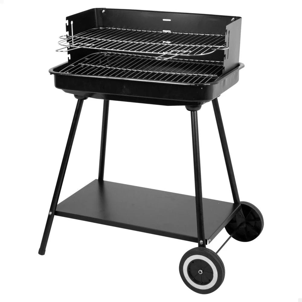 Grill przenośny stalowy 55x43x82 cm - Aktive. Czarny