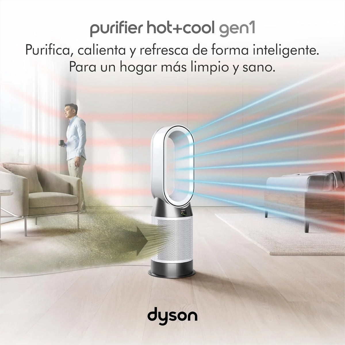 Oczyszczacz Hot+Cool™ Gen1 HP10 – oczyszczanie, ogrzewanie i chłodzenie (srebrny)