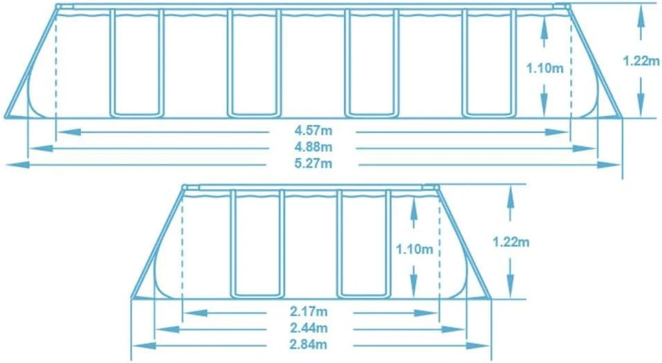 Basen prostokątny Bestway 4,88 m x 2,44 m x 1,22 m