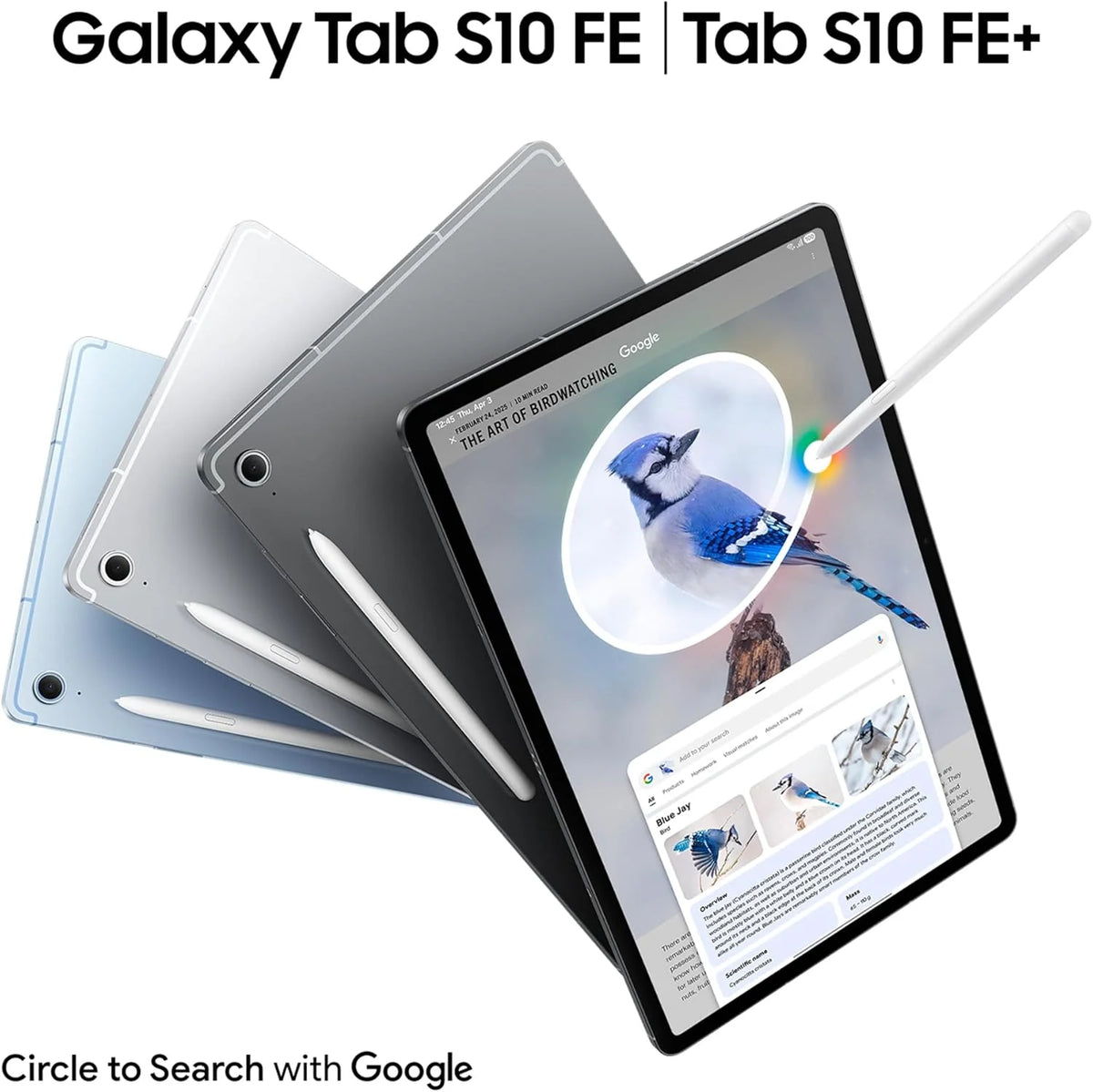 Galaxy Tab S10 FE 256GB, Tablet z Androidem + rysik S Pen, Galaxy AI, 8GB RAM, Ekran 10,9", Bateria o długiej żywotności, Kolor niebieski, 3 lata gwarancji producenta + 1 rok dodatkowo