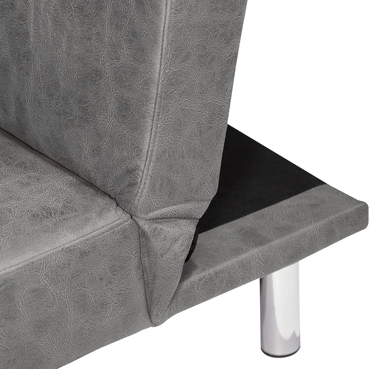 Mattfy - Sofa Rozkładana Clic Clac 3-osobowa Model Milos, Nowoczesny Design, Praktyczna i Funkcjonalna, Wykończenie w Kolorze Szarym