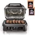 Ninja Woodfire Pro XL Grill i Wędzarnia Zewnętrzna, termometr, master grill 4 w 1, grill wędzarniczy, zewnętrzna frytownica powietrzna, piekarnik, przenośny, grill elektryczny, ciemnoszary, model OG850, 2026
