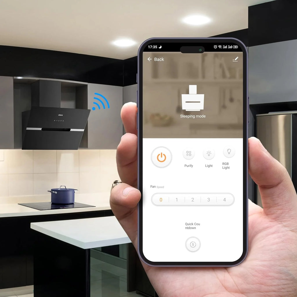 CIARRA CBCB6736F Okap kuchenny 60cm Klasa A+++ Wi-Fi App Touch-Booster Odprowadzanie zewnętrzne i Recyrkulacja wewnętrzna przez filtr węglowy CBCF003