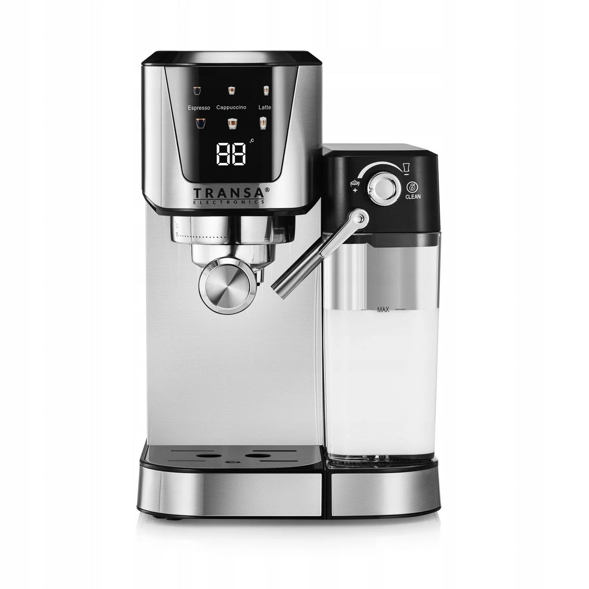 Portafilter espresso machine with AUTOMATIC LCD frother ULKA 20 BAR pump