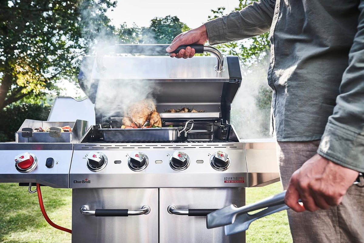Char-Broil Grill gazowy Advantage PRO S 4 - Grill gazowy z 4 palnikami i technologią TRU-Infrared, palnik o wysokiej wydajności 900°C, ruszty żeliwne