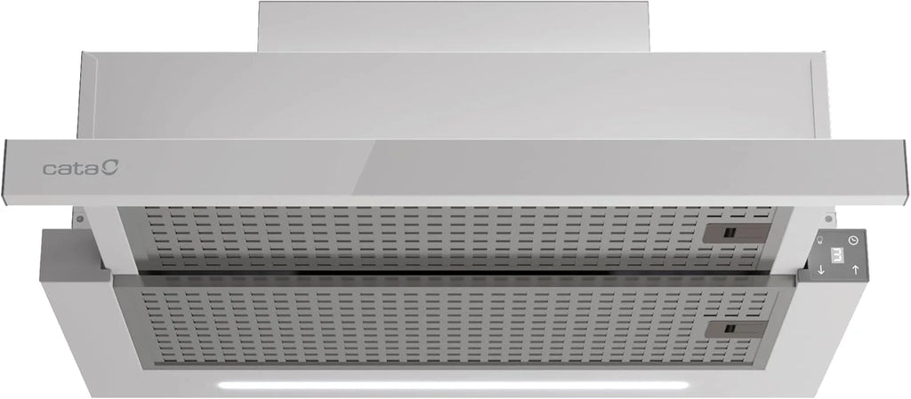 Okap Cata TFH 6830 GWH 6 Poziomów mocy Panel sterowania dotykowy Poziom hałasu 46 dB Wyjątkowo cichy silnik Oświetlenie LED Wnętrze osłonięte Łatwe czyszczenie Szerokość 60 cm Kolor biały