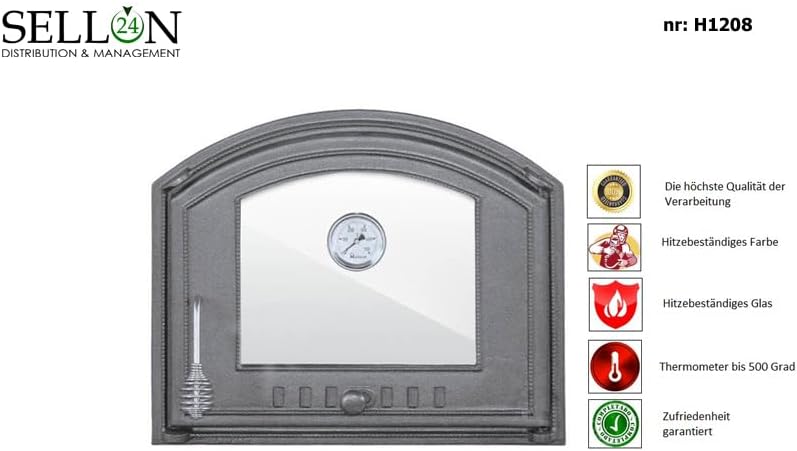 Sellon24® H1208 - Żeliwne drzwiczki do pieca chlebowego