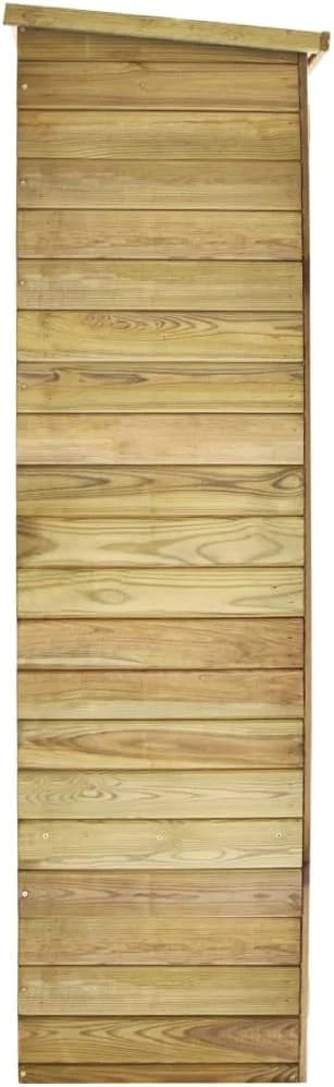 Tidyard Szopa Narzędziowa Ogrodowa Szafa z 4 Półkami Podporowymi Szopa Narzędziowa Drewutnia Szafa Zewnętrzna Drewno Sosnowe Impregnowane 123 x 50 x 171 cm