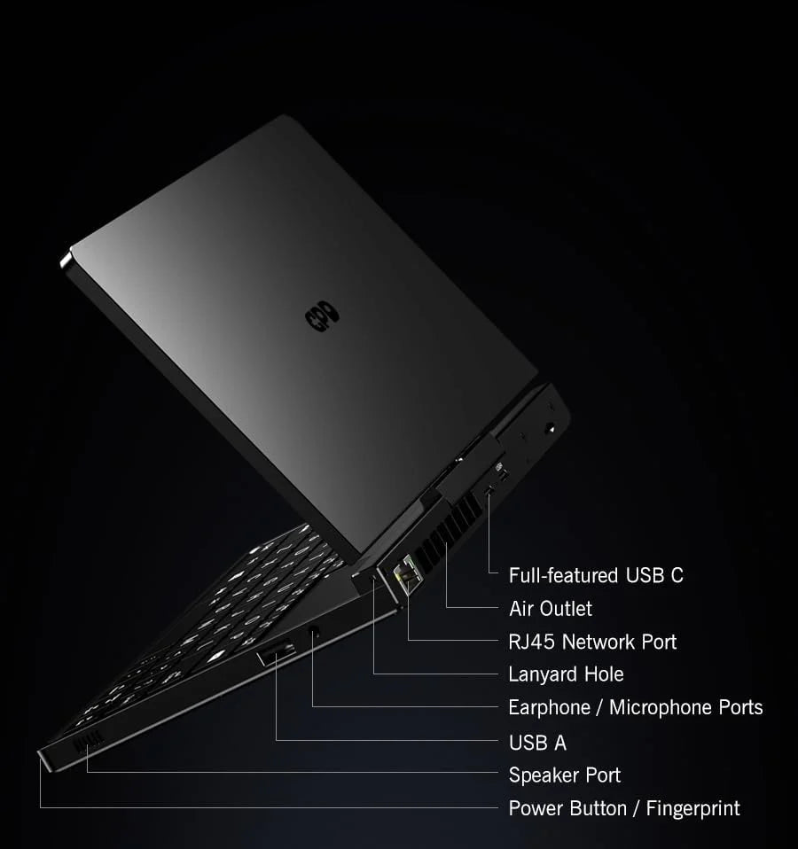 GPD Pocket 4 (8840U) Ultraprzenośny komputer PC z aluminium z systemem Windows 11, obrotowy ekran 8.8" Ultra HD 180°, Ryzen 7 8840U, 16 GB RAM LPDDR5x, 1 TB SSD NVMe, Wi-Fi 6E, Ethernet 2.5G, Bluetooth 5.3