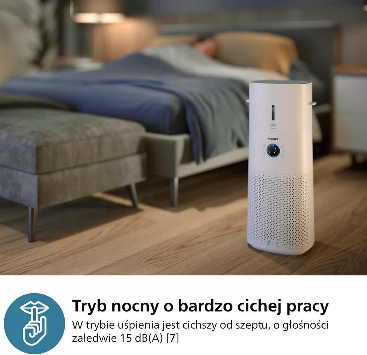 Philips Oczyszczacz i nawilżacz powietrza 2 w 1 z serii 3000, 131 m², filtr NanoProtect HEPA i filtr z aktywnym węglem usuwa 99,97% wszystkich niewidocznych cząstek, kolor biały (AC3737/10)
