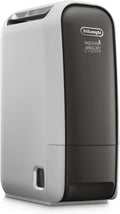 De'Longhi Tasciugo AriaDry Light – Przenośny osuszacz powietrza z technologią Zeolite i jonizatorem, usuwa do 6 l/dzień, do suszenia ubrań, zapobiega pleśni, cichy, funkcja Swing i Timer, szary (DNS65)