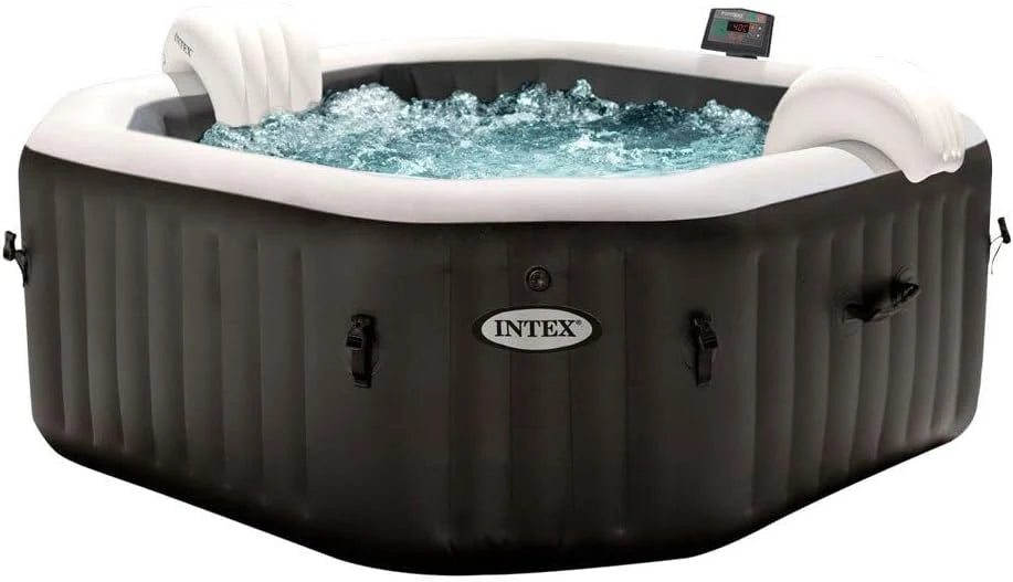 Intex Spa dmuchane ośmiokątne dla 4 osób, Deluxe z bąbelkami i dyszami wodnymi (55081)