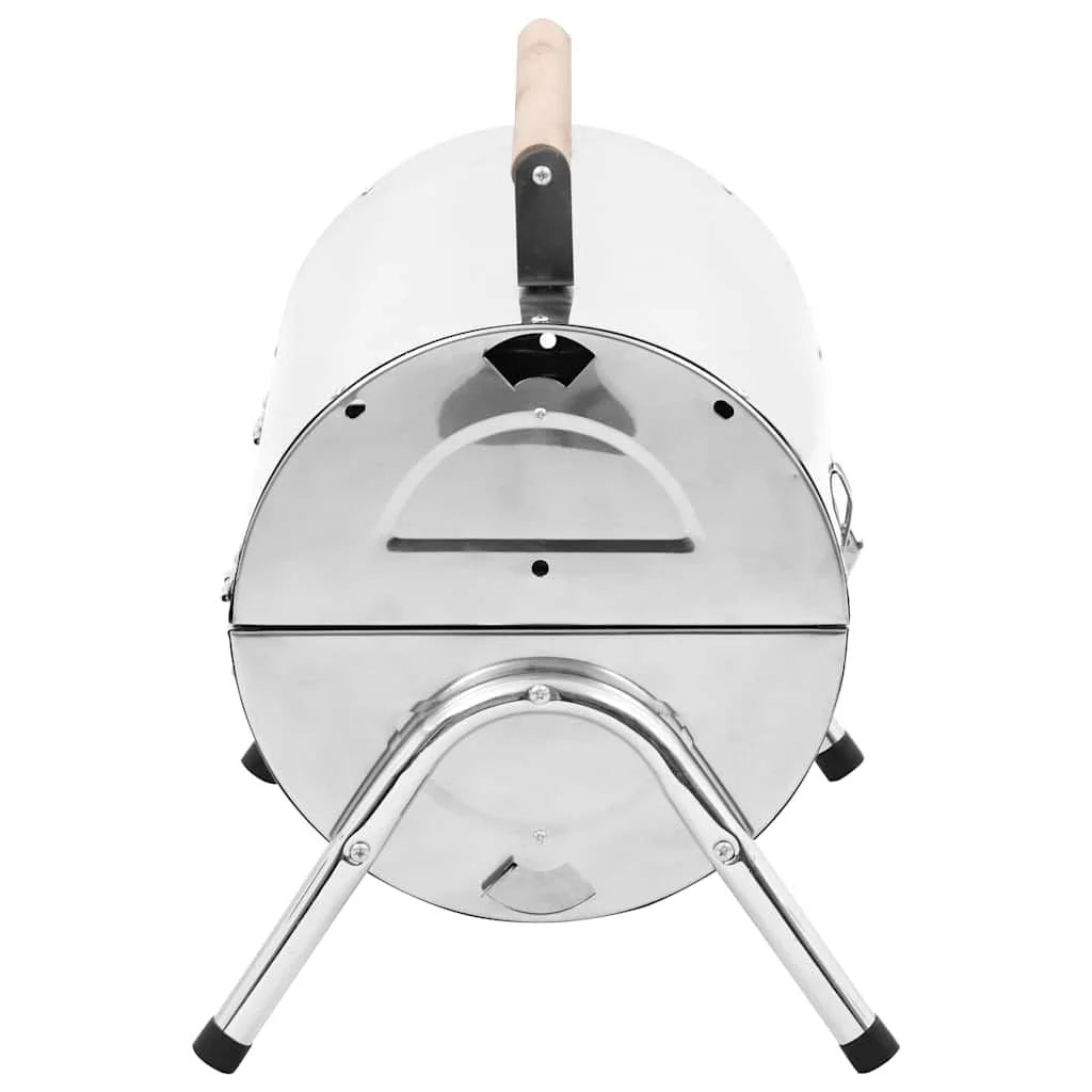 Grill węglowy stołowy ze stali nierdzewnej, podwójny ruszt, VidaXL