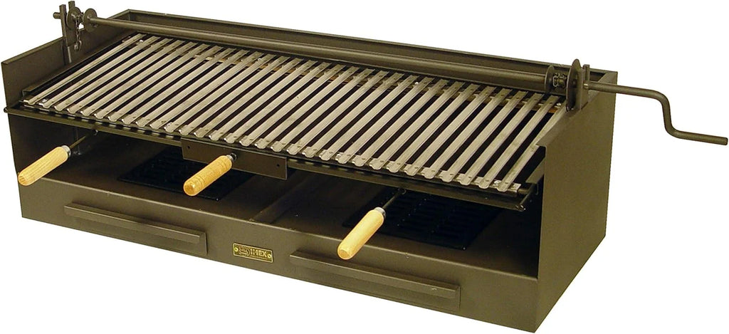 Imex El Zorro 71593 - Szuflada do grilla z podnośnikiem i rusztem INOX 100x40x32 cm.