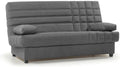 SHIITO | Sofa Rozkładana 3-osobowa ze Schowkiem - Model Trevor - Rozkładanie Clic-Clac | 100x193x100 cm | 2 Poduszki w Zestawie | Kolor Ciemnoszary Komfort | Komfort ze Stylem