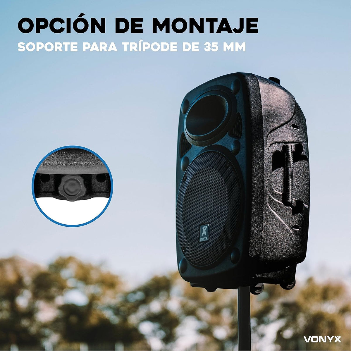 Vonyx Verve46 Mocny Głośnik Bluetooth 1000 W, Przenośny Głośnik Aktywny z Mikrofonem do Karaoke, Głośnik Bluetooth USB, SD, MP3, AUX, 2 Mikrofony UHF, Pilot, Subwoofer 15 Cali, Czarny
