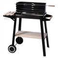 Grill wózek prostokątny czarny 83x45,5x86,5 cm