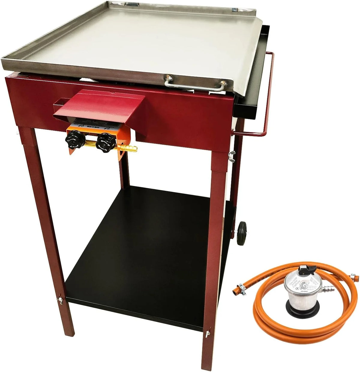 Ferjus. Grill gazowy i kuchenka gazowa do paelli do gotowania na zewnątrz. Stojak do paelli ze stali. 57x80x90cm.