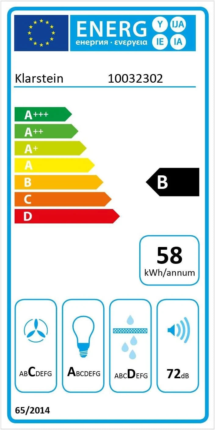 Klarstein Barett - Wyspa kuchenna, Ø 35cm, Moc 190 W, Maks. przepływ powietrza 590 m³/h, 3 stopnie mocy, EEK B, Oświetlenie LED, Stal nierdzewna szczotkowana, Biały